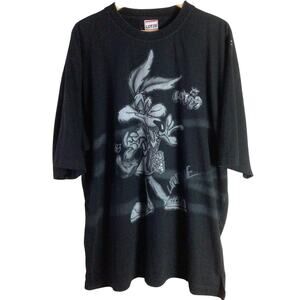 Vintage Lot 29 Looney Tunes Coyote Drip T-Shirt in Black and Gray, Size 3XL